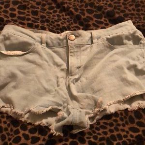 Jean light blue shorts
